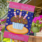 Personalized Birthday Cake House Flag